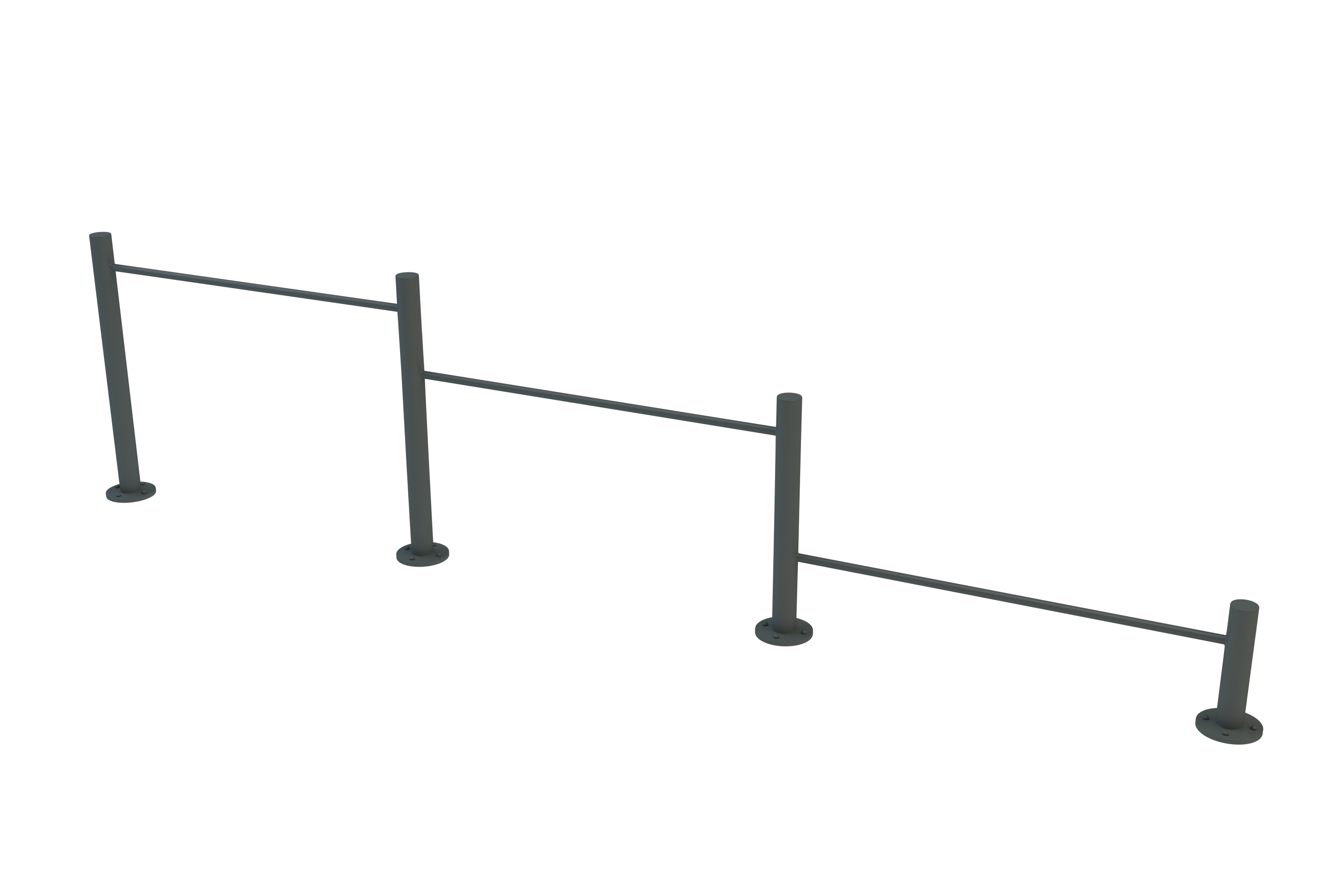 en 3d-modell av en metallstang på svart bakgrunn.
