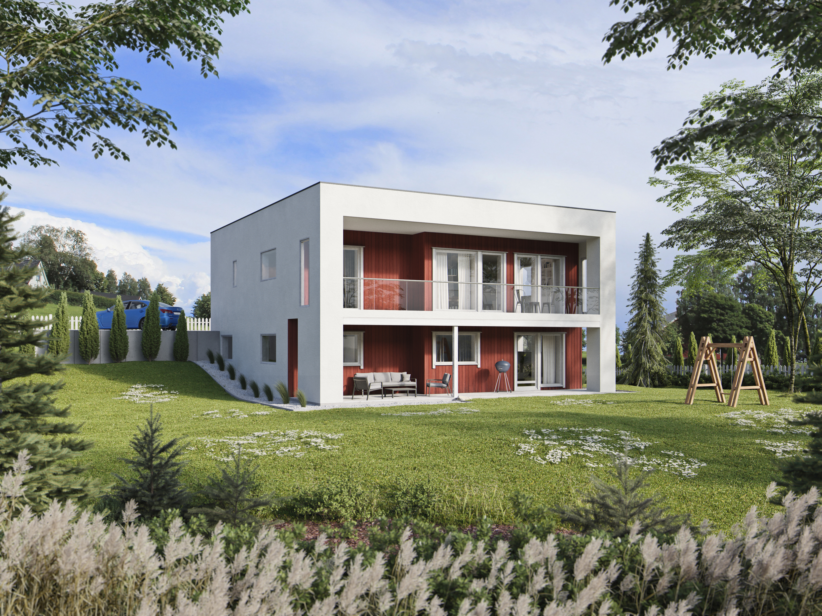 en 3d-gjengivelse av et hus for salg i 2016.