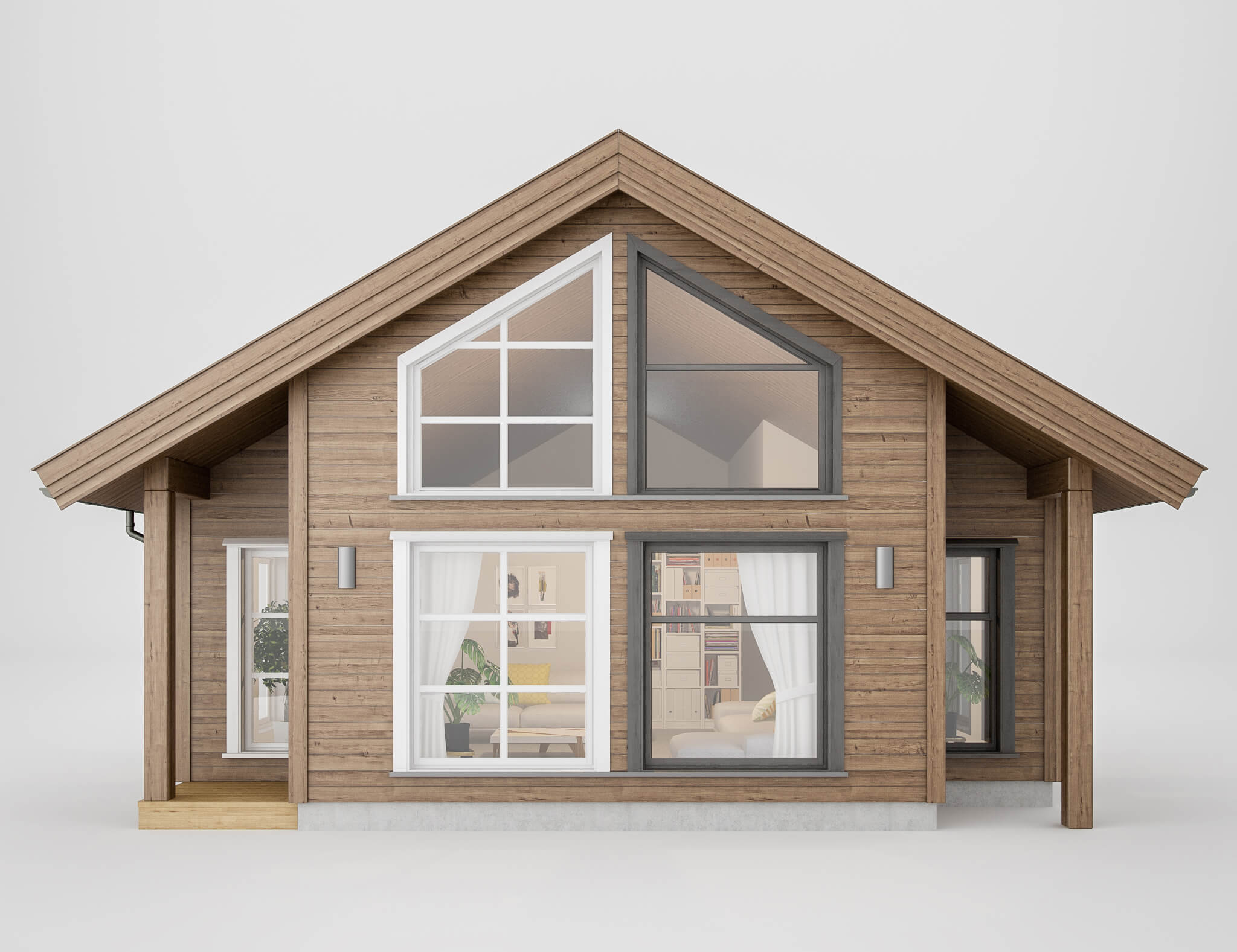 3D-modell, trehus.