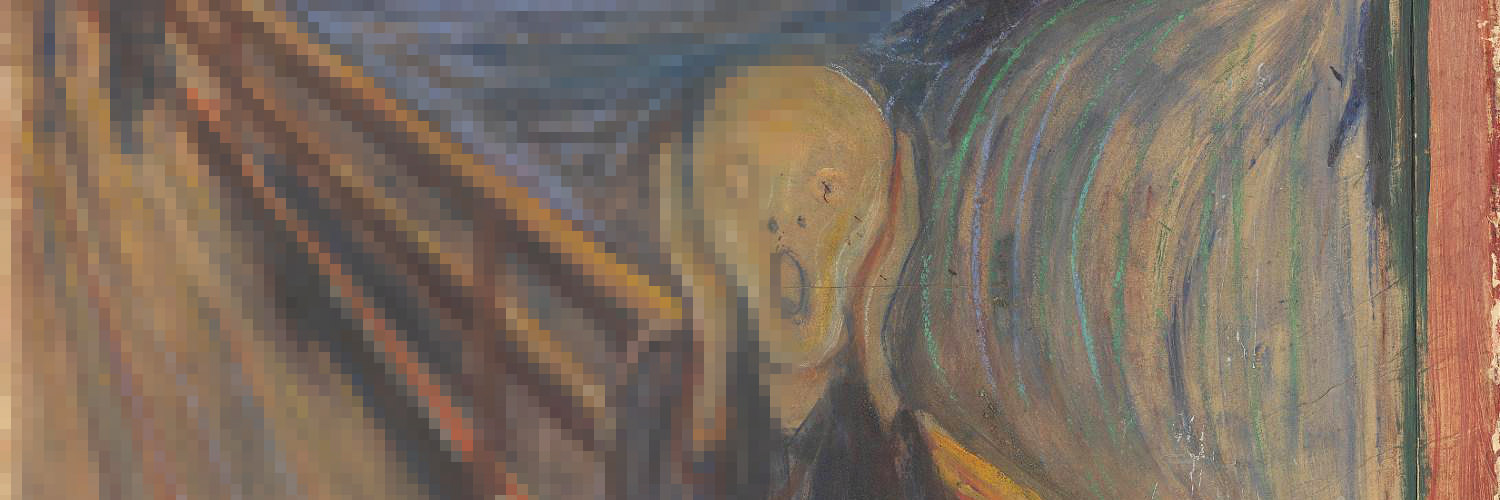 Visualisering av "Skriket" av Edvard Munch.